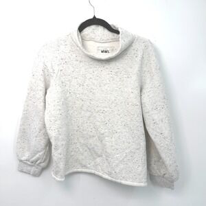 Madewell MWL Sweatshirt Women S Speckled Funnel Neck Minimalist Cozy